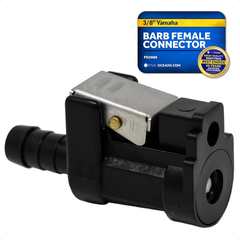 Five Oceans 3/8" Barb Female Fuel Line Connector Compatible with Yamaha, Fits Engine End and Tank End Male Fitting - FO2888 - Image 1
